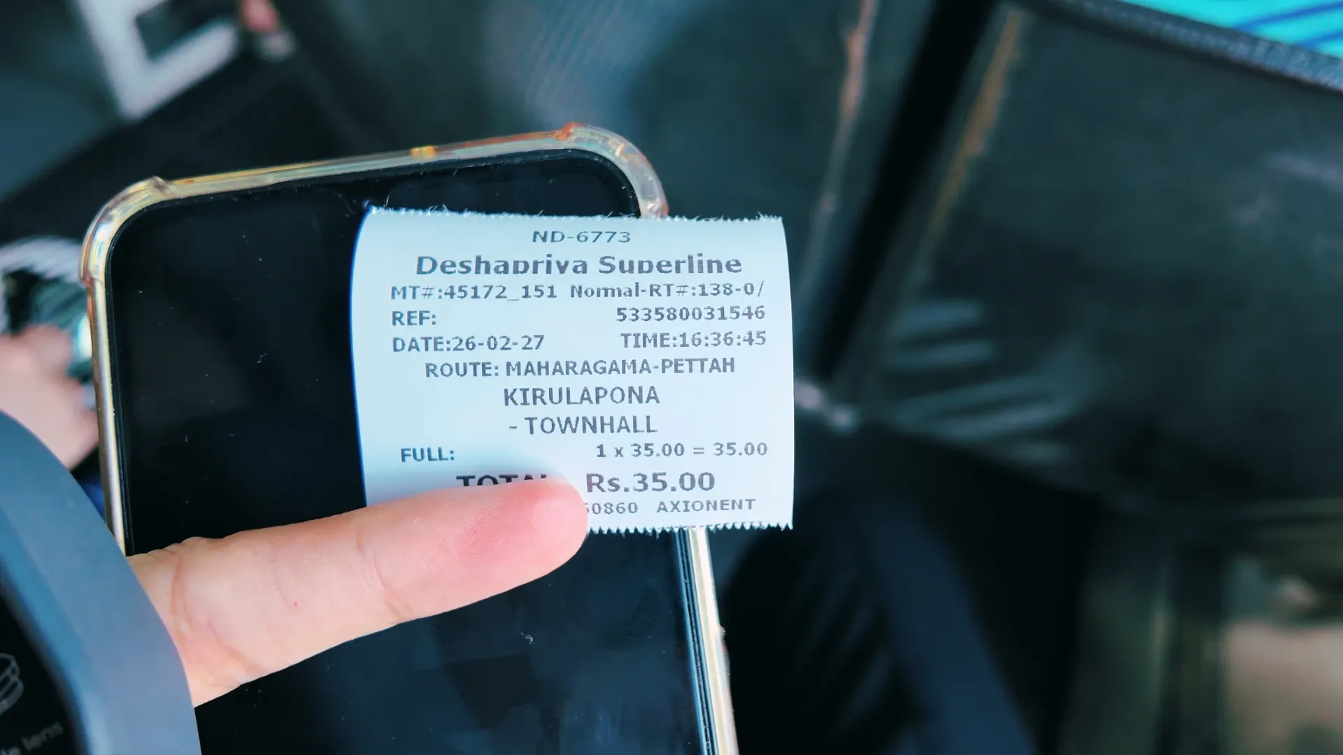 Vé xe buýt nhà nước Sri Lanka